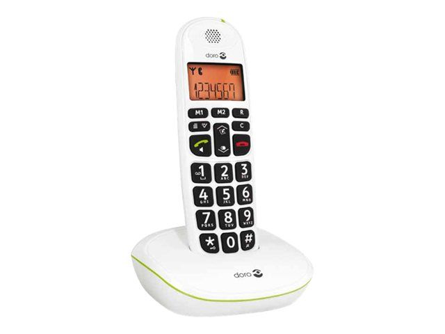 Teléfono inalámbrico Doro PhoneEasy 100W - Identificación del llamante - DECTGAP - Blanco