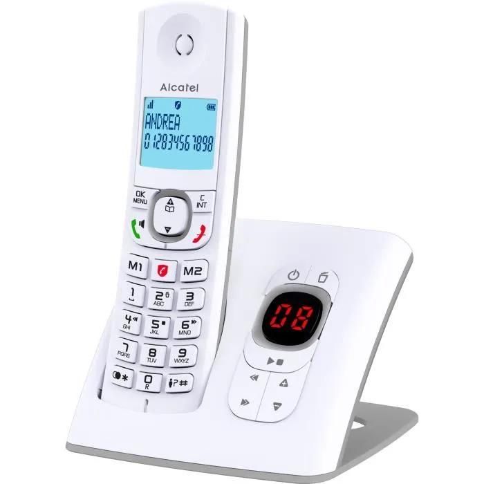 ATLINKS Classic F530 Voice - Cordless Phone - Answering Machine with Caller ID - DECT - 3-Way Conferencing - Gray