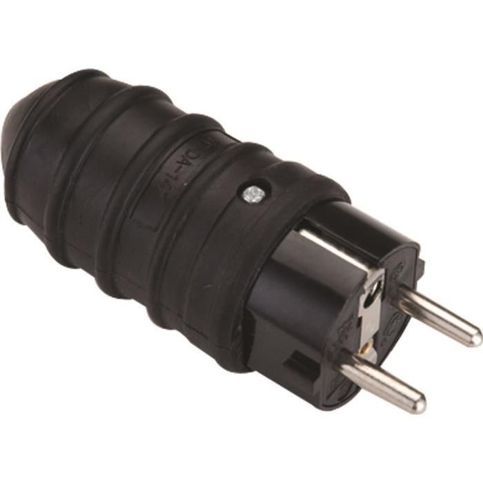 Voltman 2-Pin + Earth Male Connector - Rubber