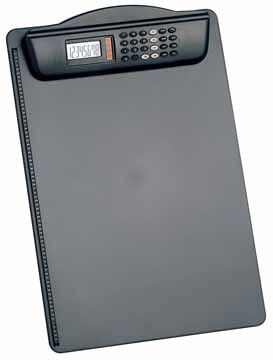 MAUL A4 Plastic Notebook with Calculator, Black