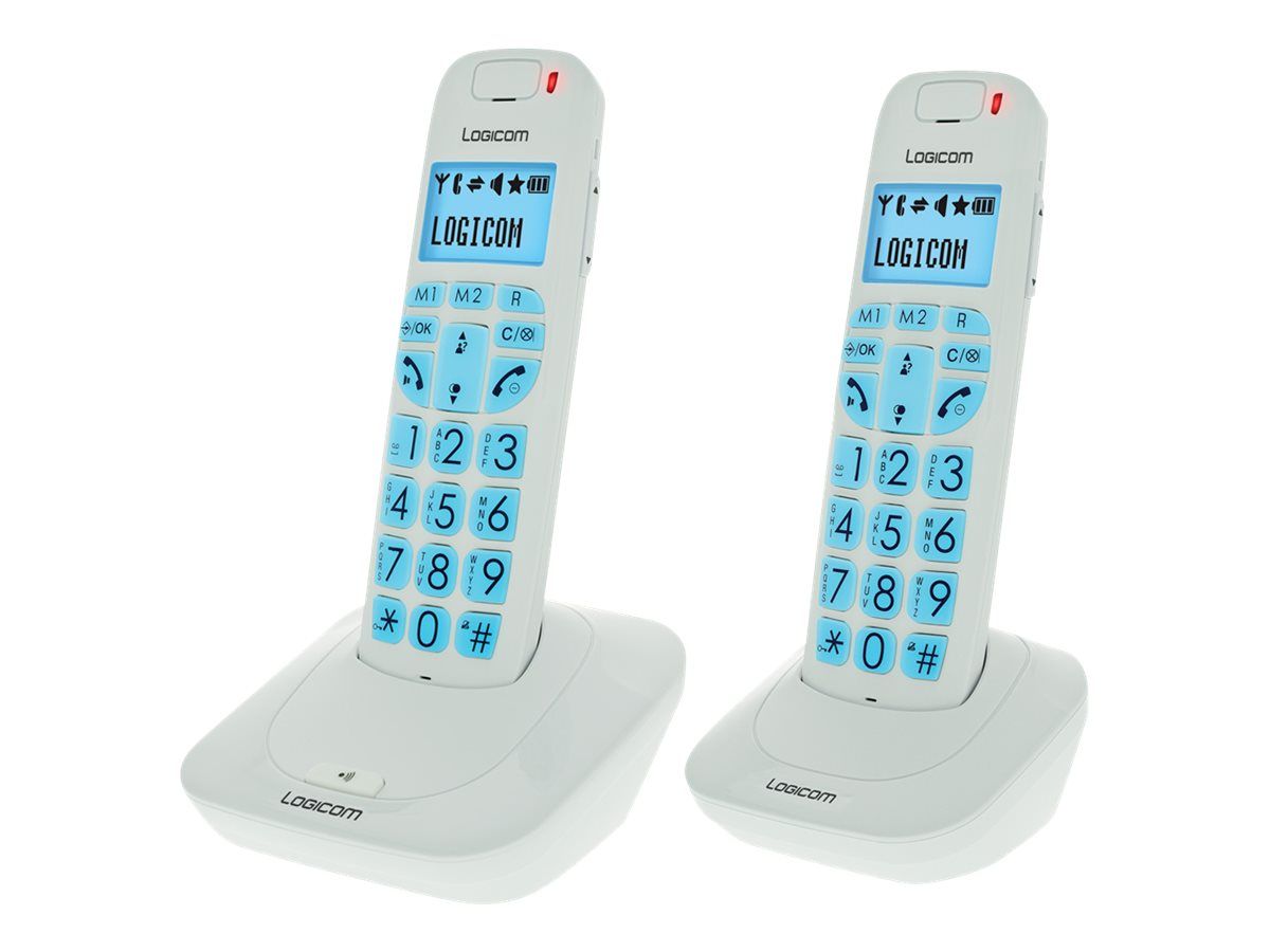Logicom Comfort 250 - Cordless Phone with Caller ID - DECT - White + Additional Handset