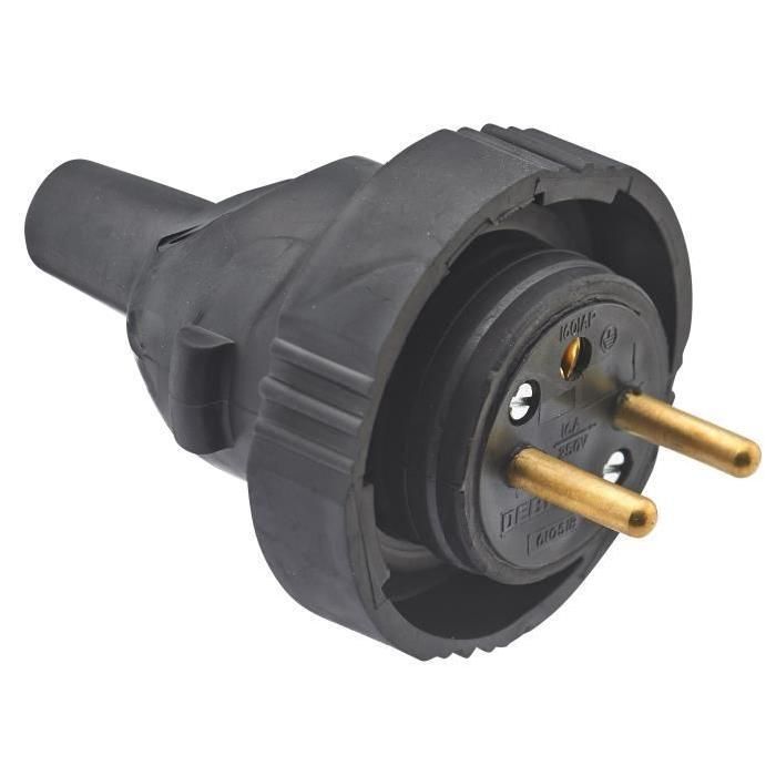 Debflex 2P+T 16A Rubber Male Connector