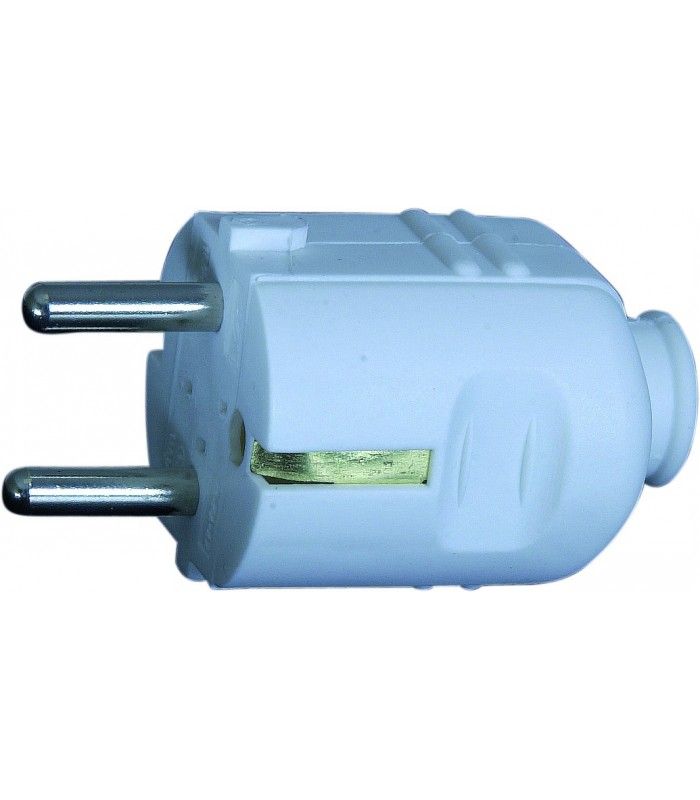 Debflex 2P+T 16A Male Plug with Valve, Grey