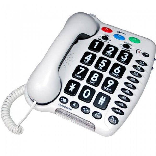Geemarc Amplipower 40 Landline Phone - White