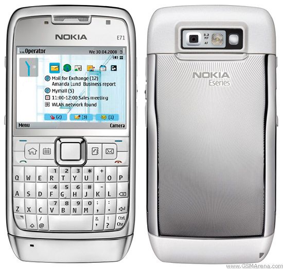 Nokia E71 White Steel Smartphone
