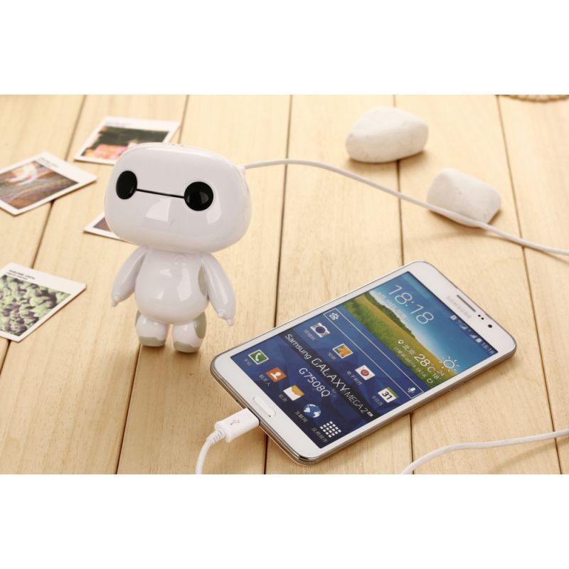 Domars 12000mAh Portable Power Bank - White (Baymax Design)