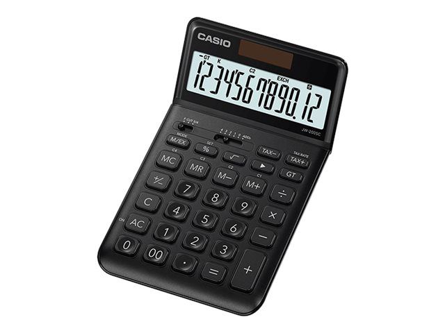 Casio JW-200SC - Solar & Battery Powered Desktop Calculator - 12-Digit