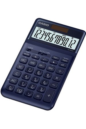 Casio JW-200SC - Solar Powered Desktop Calculator - 12-Digit Display - Blue