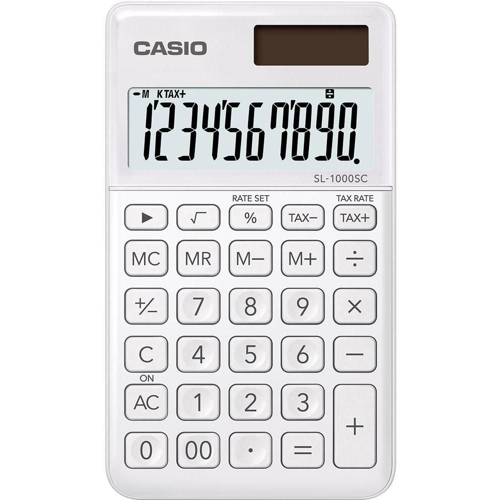 Casio SL-1000SC Pocket Calculator, White