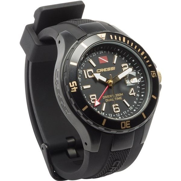 Cressi Traveller Dual Time Gold Watch