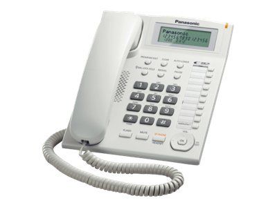 Panasonic KX-TS880EXW Corded Phone with Caller ID - White