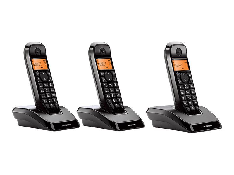 Motorola Startac S1203 - Cordless Phone with Caller ID/Call Waiting - DECTGAP - 3-Way Conference Calling + 2 Handsets