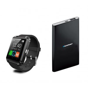 Ensemble Montre Connectée Blaupunkt (Taille : Grande, Couleur : Noir, Capacité : 5000 mAh)