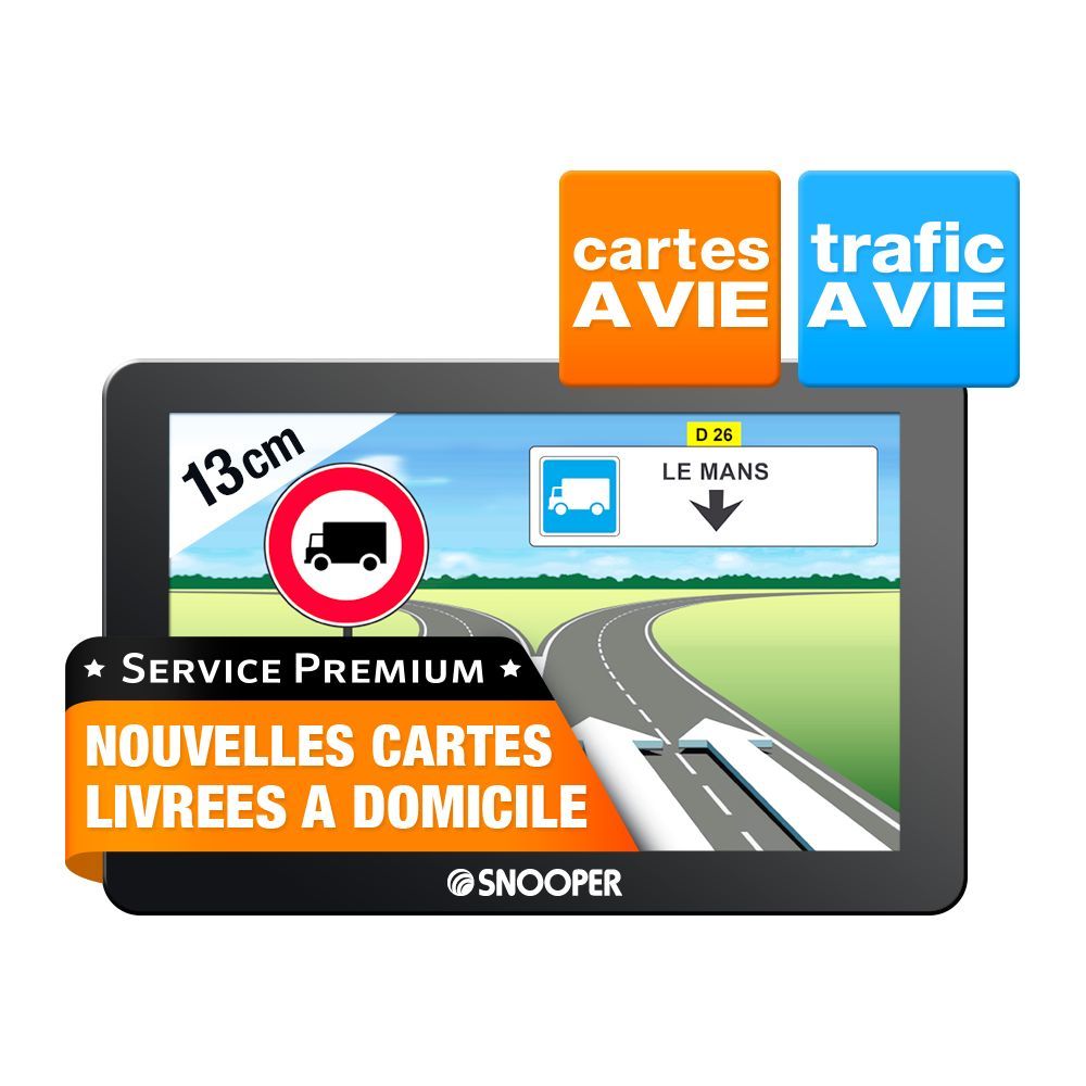 Snooper Truckmate PL5400 - 5" GPS Navigator for Cars