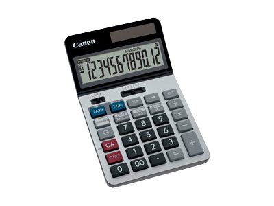 Canon KS-1220TSG Desktop Calculator, 12-Digit, Solar/Battery Powered, Silver