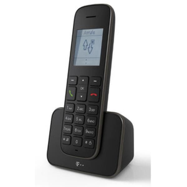 Pack Telekom Sinus 207 Téléphone DECT avec Identification de l'appelant - Noir