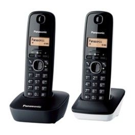 Panasonic KX-TG1612 Wireless Digital Phone, Duo White and Black