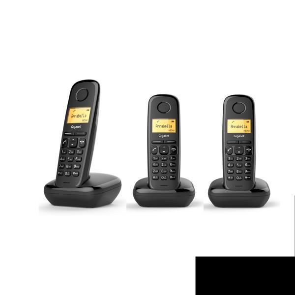Gigaset A170 Trio Phone (Analog/DECT) - Black