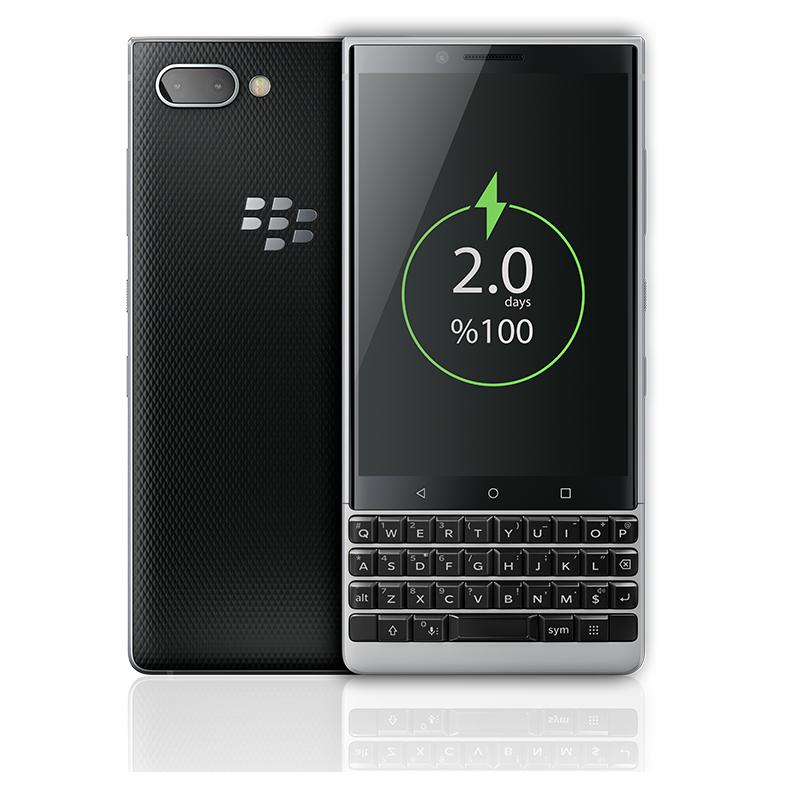 BlackBerry KEY2 - 4.5" Double SIM, Android 8.1, 4G, USB Type-C, 6GB RAM, 64GB Storage, 3500mAh Battery, Black and Silver