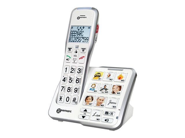 Geemarc AmpliDect 595 Photo - Cordless Phone with Caller ID/Call Waiting - DECT - (Conference) Three-Line Capacity