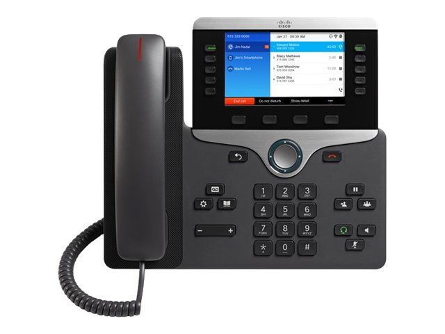 Cisco IP Phone 8861 - VoIP Phone - IEEE 802.11a/b/g/n/ac Wi-Fi - SIP, RTP, SDP - 5 Lines - Charcoal