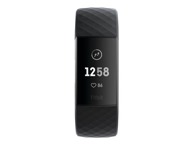 Fitbit Charge 3 - Graphite - Sport Band - Black - Monochrome - Bluetooth - 30g