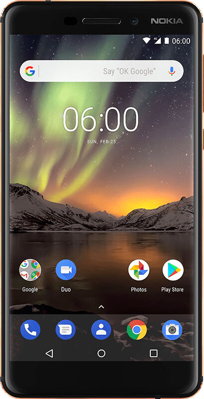 Nokia 6.1 - 5.5" Dual SIM 4G USB-C 32GB 3000mAh Black, Copper