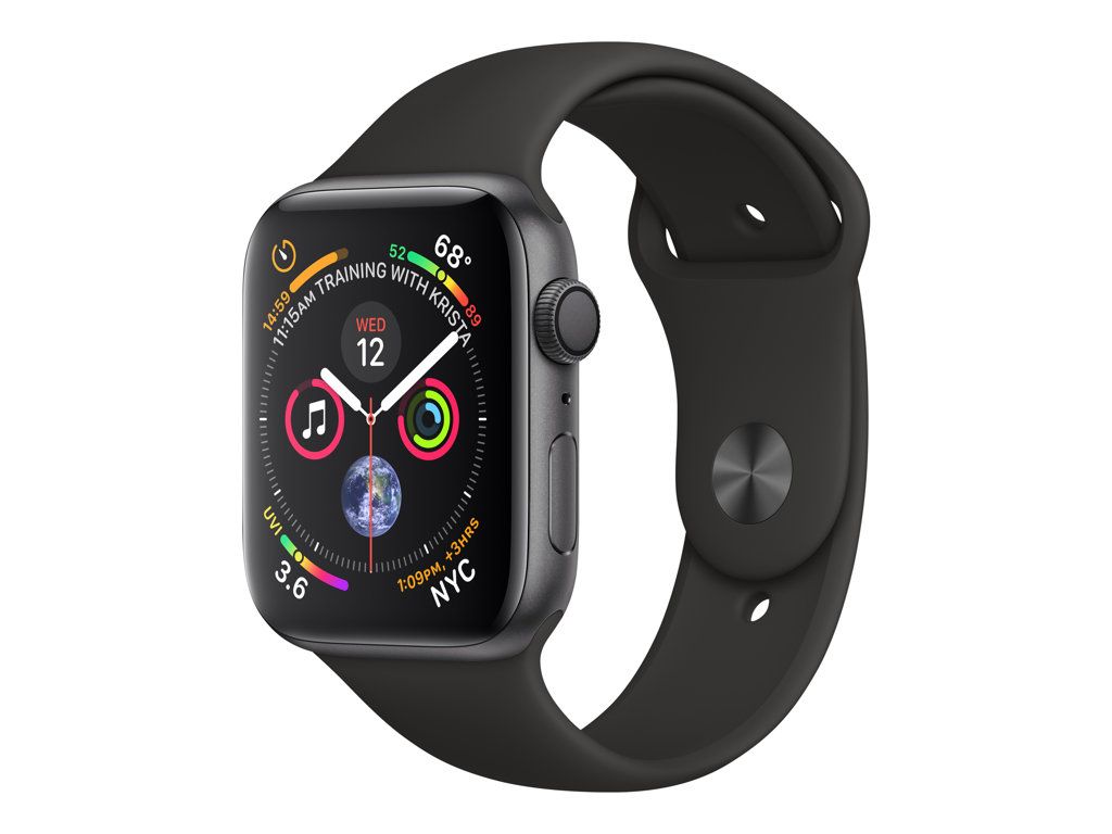 Apple Watch Series 4 (GPS) - 44mm Aluminium Grey Case with Sport Black Strap