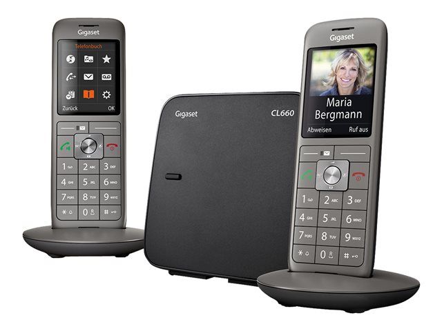 Gigaset CL660 Duo - Teléfono inalámbrico con identificación del llamante - ECO DECTGAP + teléfono adicional