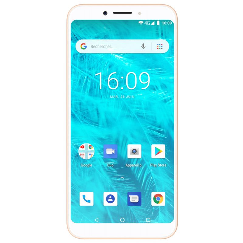 Konrow Sky Lite - Teléfono inteligente 4G con Android 8.1, pantalla de 5,45 '' HD, doble SIM, 16 GB, 1 GB RAM, dorado