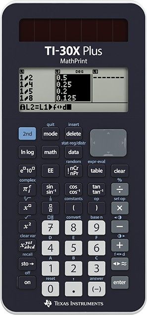 Texas Instruments TI-30X Plus MathPrint Calculator - Black, Solar Powered