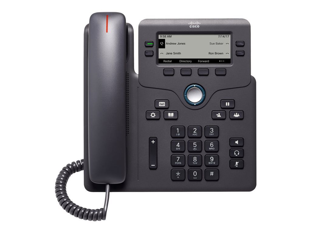 Cisco IP Phone 6841 - VoIP Phone - SIP, SRTP - 4 Lines - Charcoal
