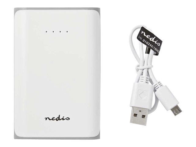 Nedis Power Bank - 7500mAh - 3.1A - 2 USB Outputs - White