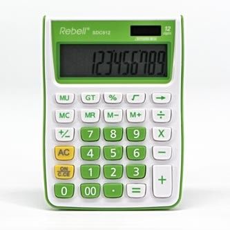 Calculadora Rebell, RE-SDC912GR BX, Verde, Mesa, 12 Dígitos