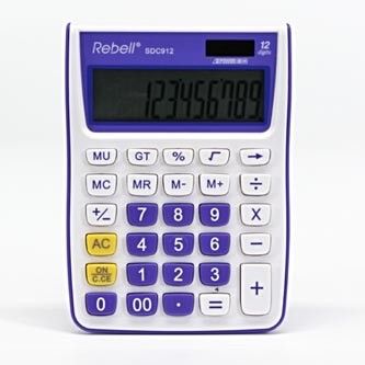 Cálculo Rebell RE-SDC912VL BX, Violeta Calculadora de Escritorio de 12 Dígitos