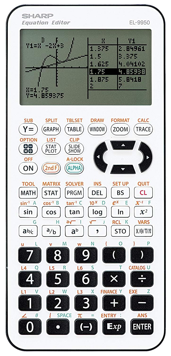 Sharp Calculatrice EL 9950G, Black and White