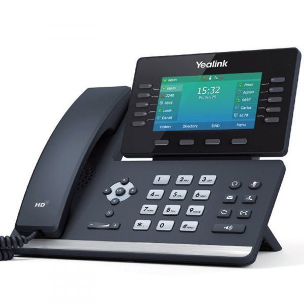 Yealink SIP-T54W Desktop Phone, Black, 10 Lines, LCD WiFi