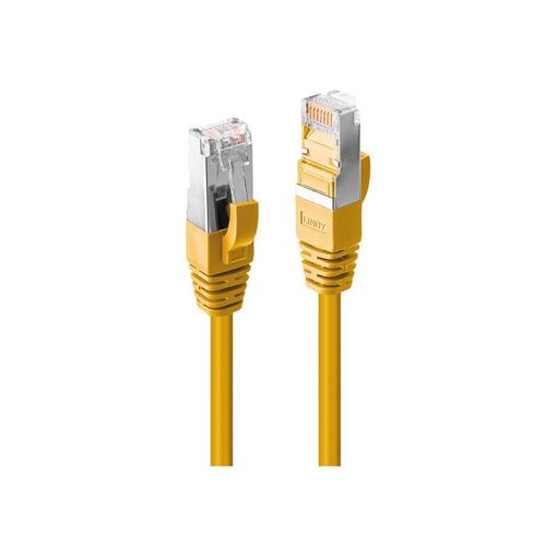 Cable de conexión Lindy RJ-45 (M) a RJ-45 (M) - 20 m - 6.2 mm - S/FTP - CAT 6 - Libre de halógeno y gancho - Amarillo