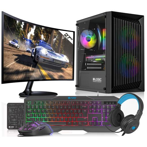 Kit de juego VIST con Ryzen 7 5700G - 32GB de RAM - RX Vega - SSD de 1TB - Pantalla LCD de 27' - Windows 11 Pro