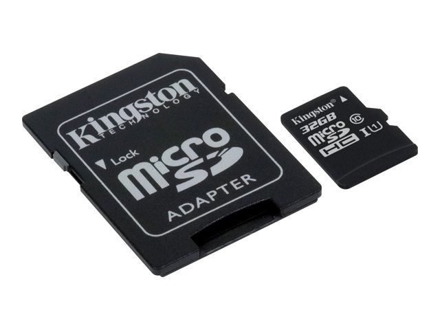 Kingston 32GB microSDHC UHS-I Card (with Adapter)