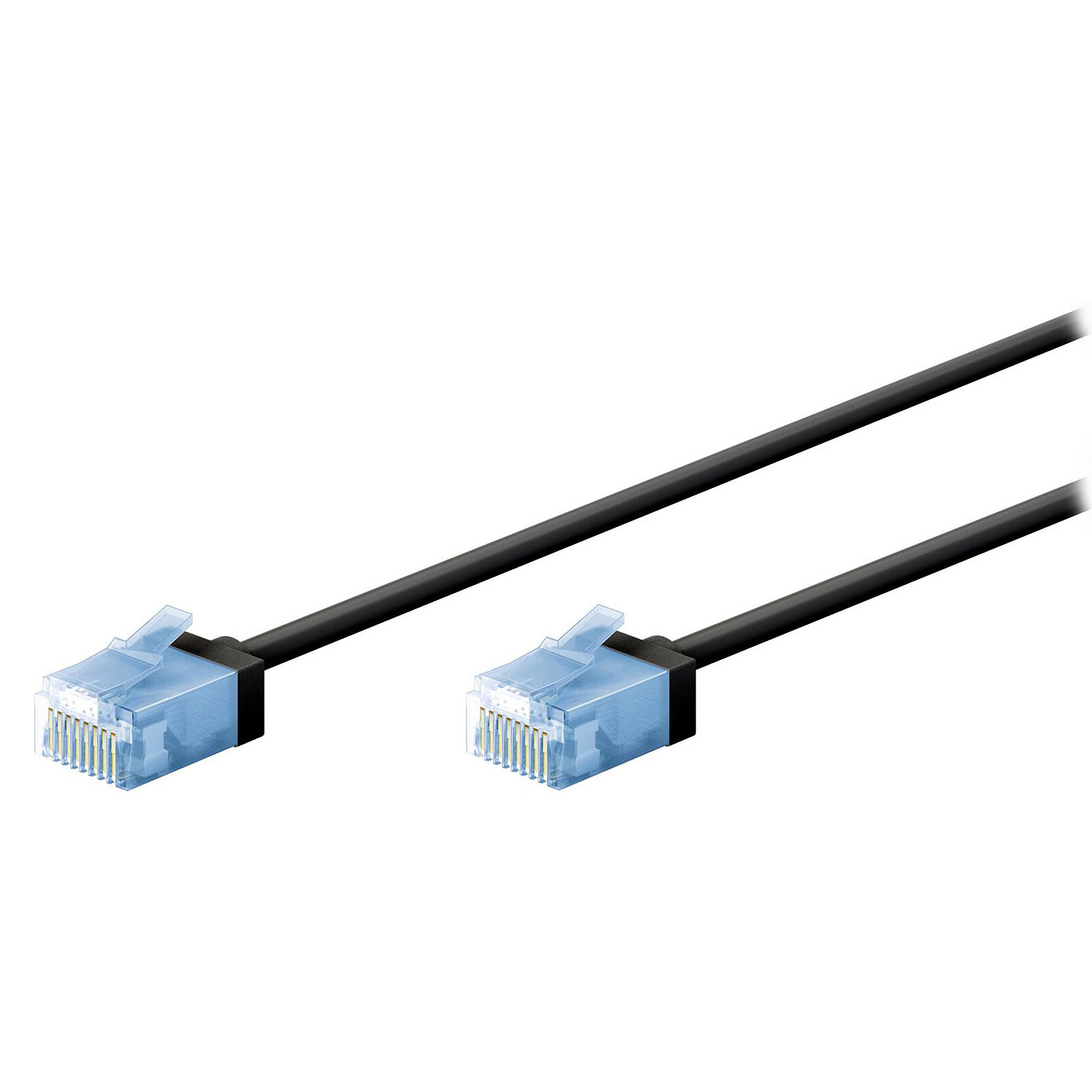 Goobay RJ45 Slim Cat 6a U/UTP cable 3 m (Black) 