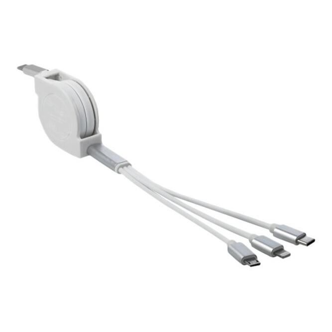 Delock Retractable USB-C to USB-C/Lightning/Micro-USB B Cable