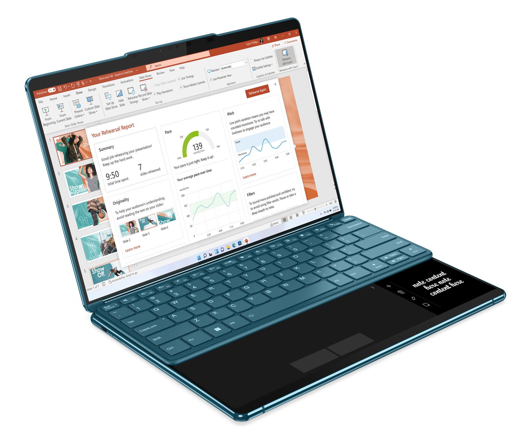 Lenovo Yoga Book 9 - 13.3" Core i7, 16GB RAM, 1TB SSD, Blue (AZERTY Keyboard)