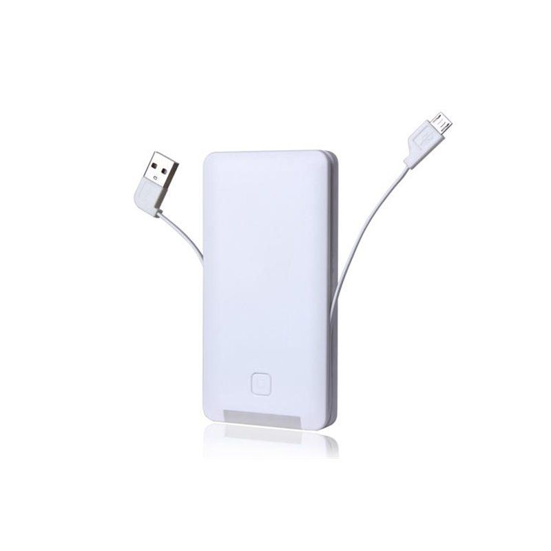 Doca 6000mAh Portable External Battery for Android & Apple - White