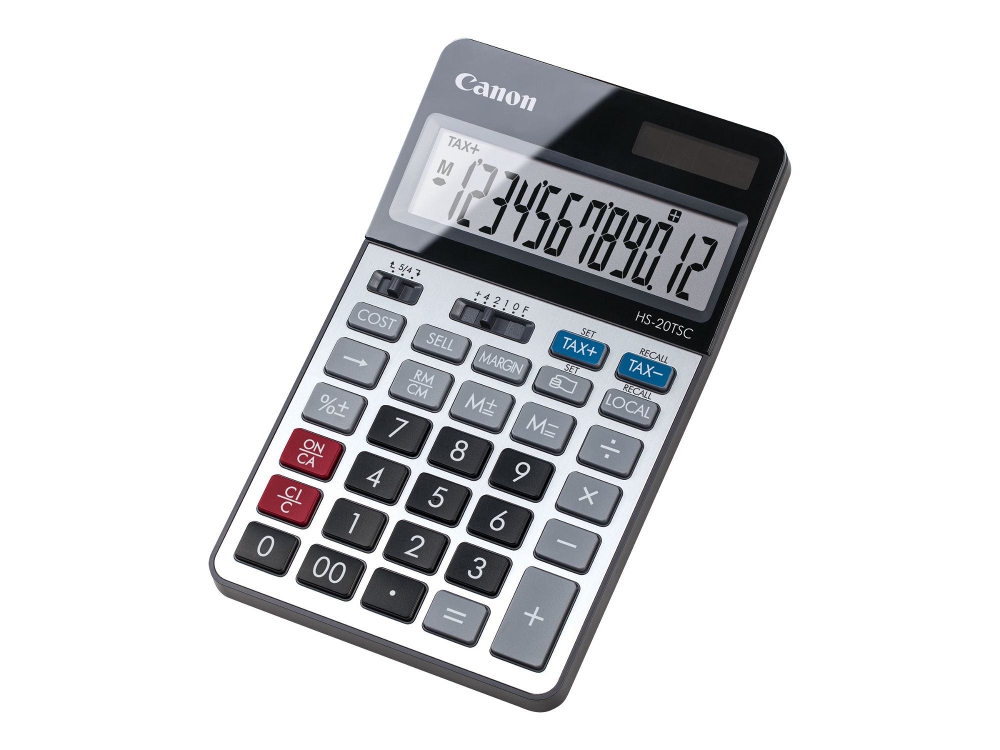 Canon HS-20TSC Desktop Calculator - 12-Digit Solar & Battery Power