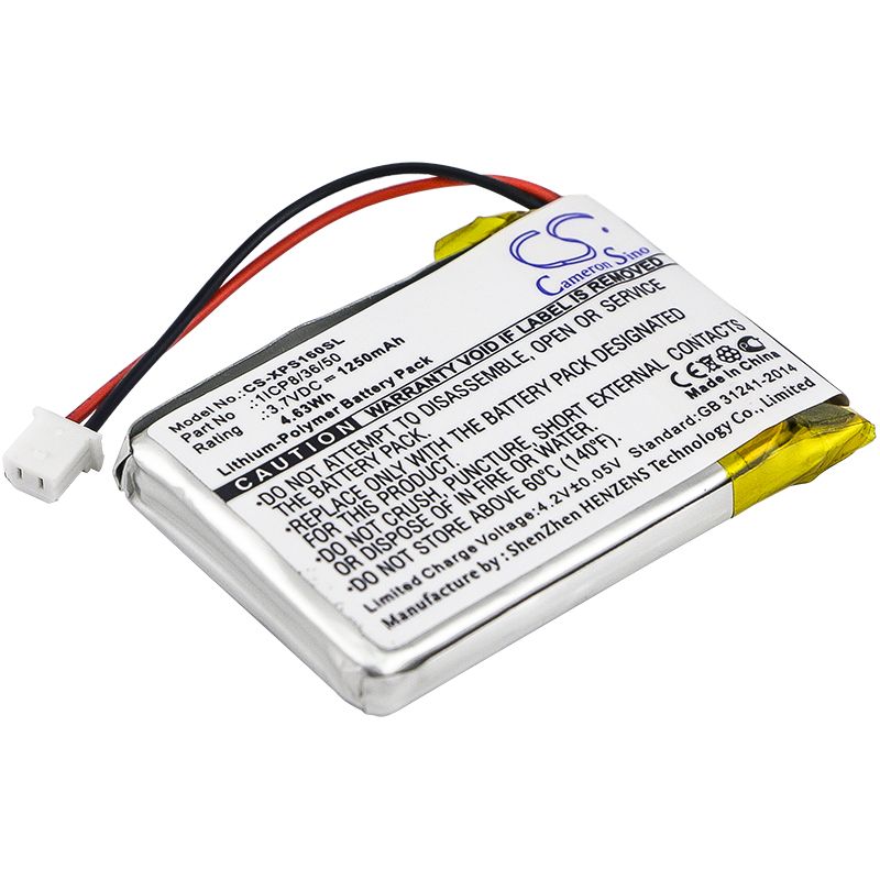 Dual 3.7V 1250mAh Li-Polymer Battery for XGPS160, SkyPro GPS Receiver