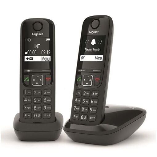 Téléphone sans fil Gigaset AS690 Duo Noir