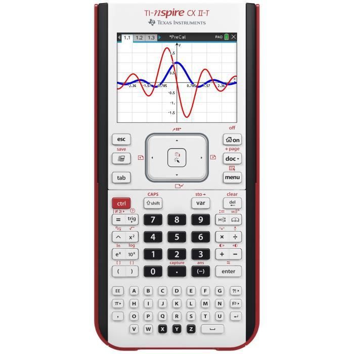 Texas Instruments TI-Nspire CX II-T Graphing Calculator - USB - Battery