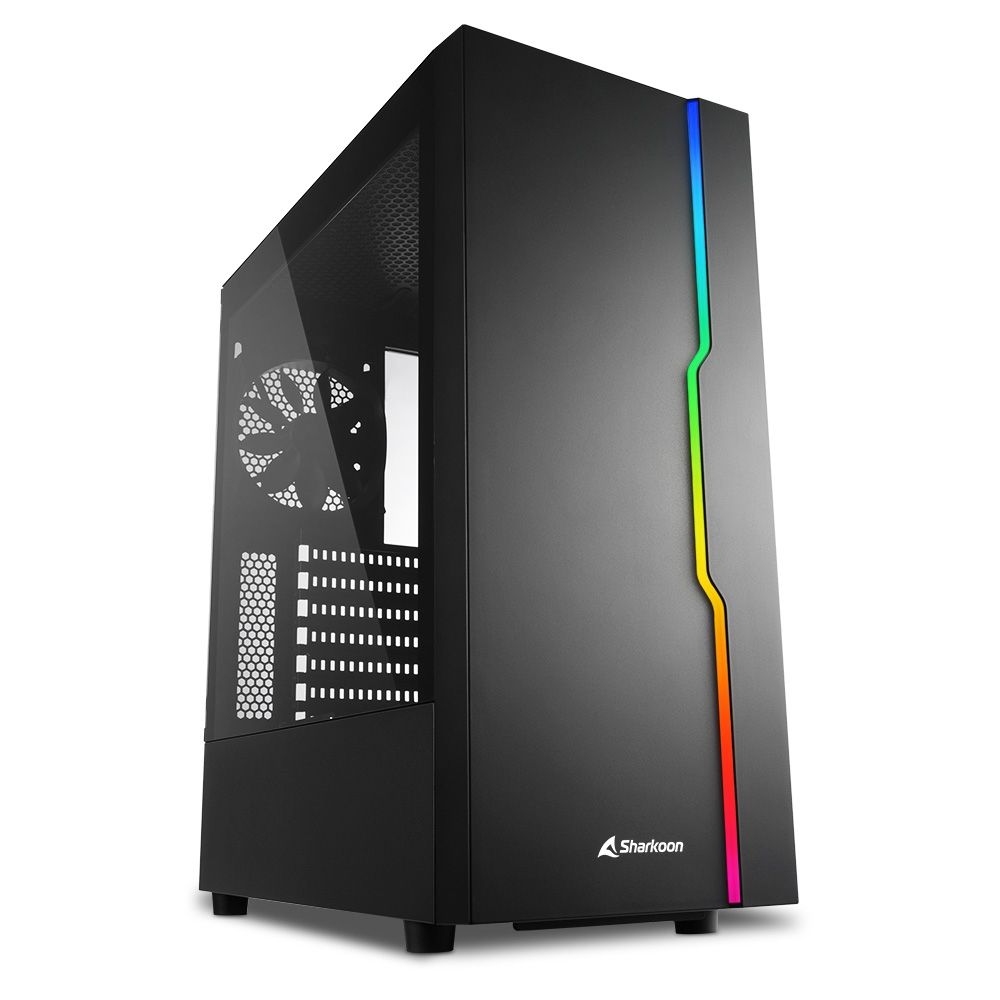 Sharkoon Slider RGB Mid-Tower ATX Case - Black