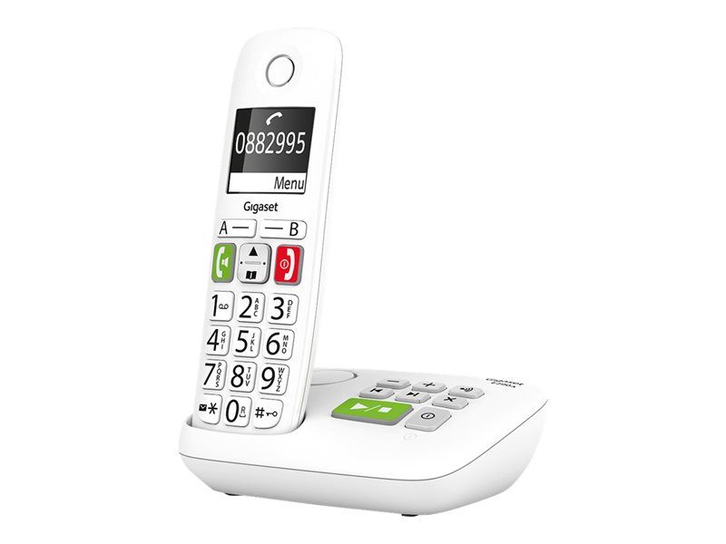 Gigaset E290A - Cordless Phone - Answering Machine with Caller ID - ECO DECTGAP - White